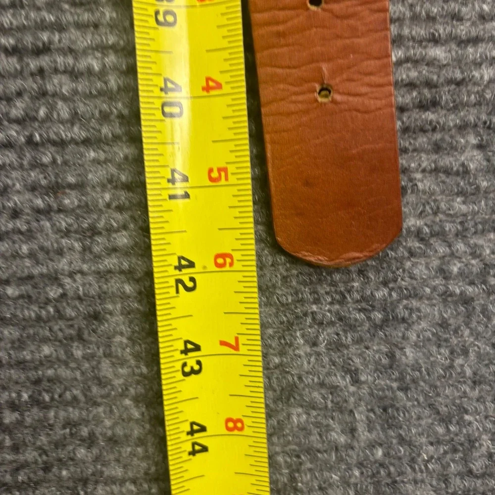Studded Leather Belt Womens L Brown Excellent Western Boho Vintage 70s